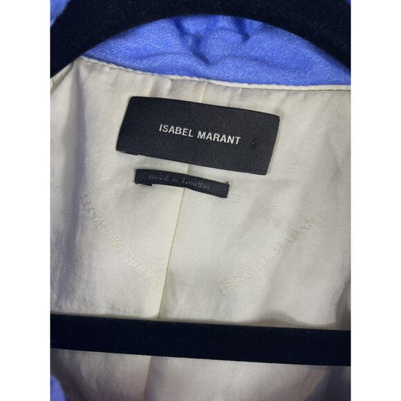 $1280 Isabel Marant Women's 42 US 10 Blue Veste Kalastd Ombre Zip Tassel Collar - Picture 7 of 15